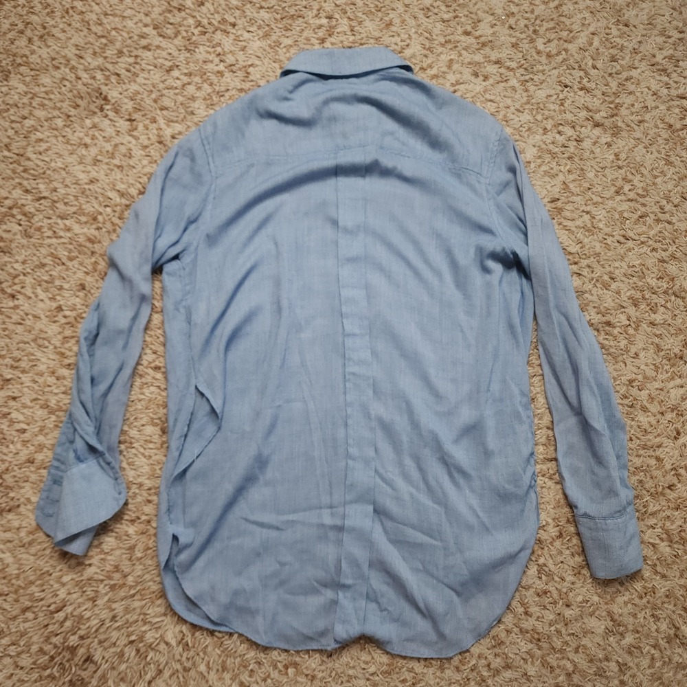 Free‎ People Blue Womens S Long Sleeve Button Up Shirt - Picture 7 of 8